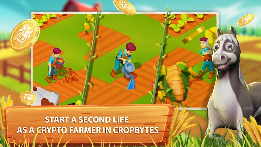 Скачать взлом CropBytes: A Crypto Farm Game (КропБайтс)  [МОД Unlimited Money] — полная версия apk на Андроид screen 1