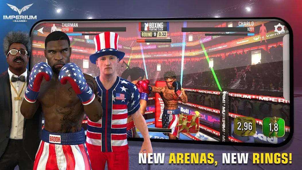 Скачать взломанную Boxing — Fighting Clash (Боксинг)  [МОД Menu] — последняя версия apk на Андроид screen 3