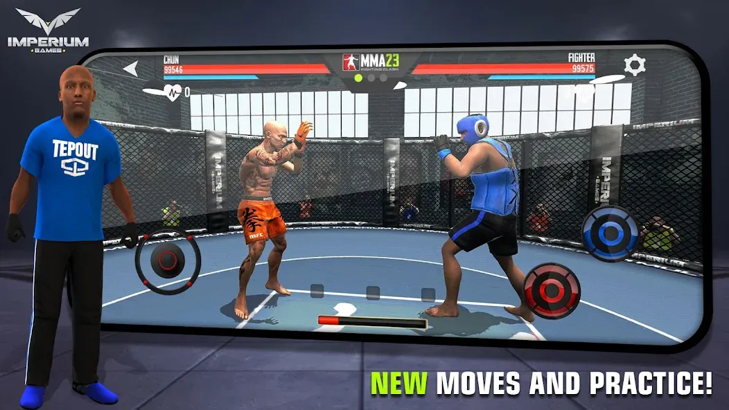 Взлом MMA — Fighting Clash 23 (смешанные боевые искусства)  [МОД Меню] — последняя версия apk на Андроид screen 3