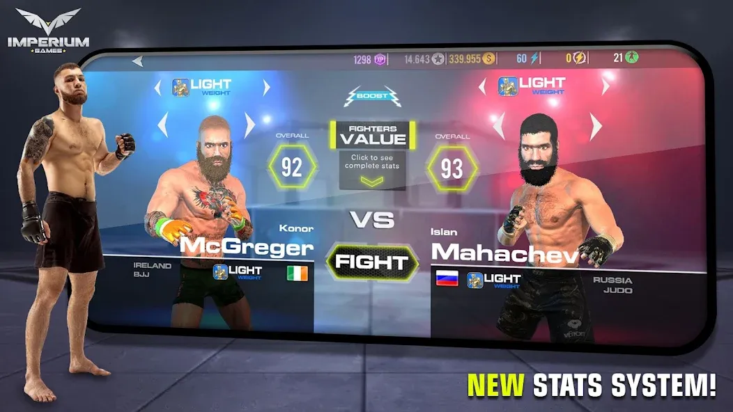 Взлом MMA — Fighting Clash 23 (смешанные боевые искусства)  [МОД Меню] — последняя версия apk на Андроид screen 5