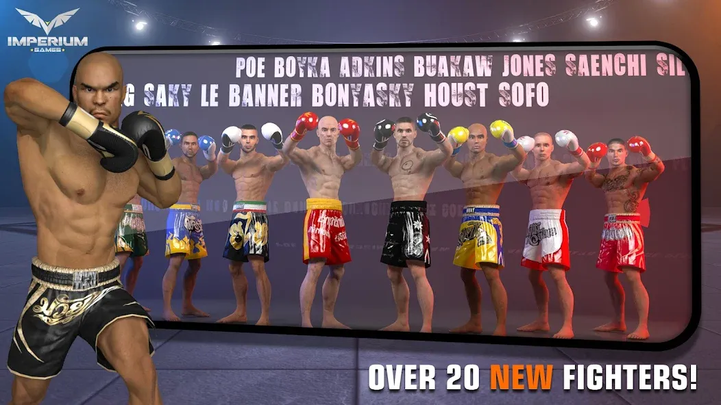 Скачать взломанную Muay Thai 2 — Fighting Clash (Муай Тай 2)  [МОД Mega Pack] — последняя версия apk на Андроид screen 3