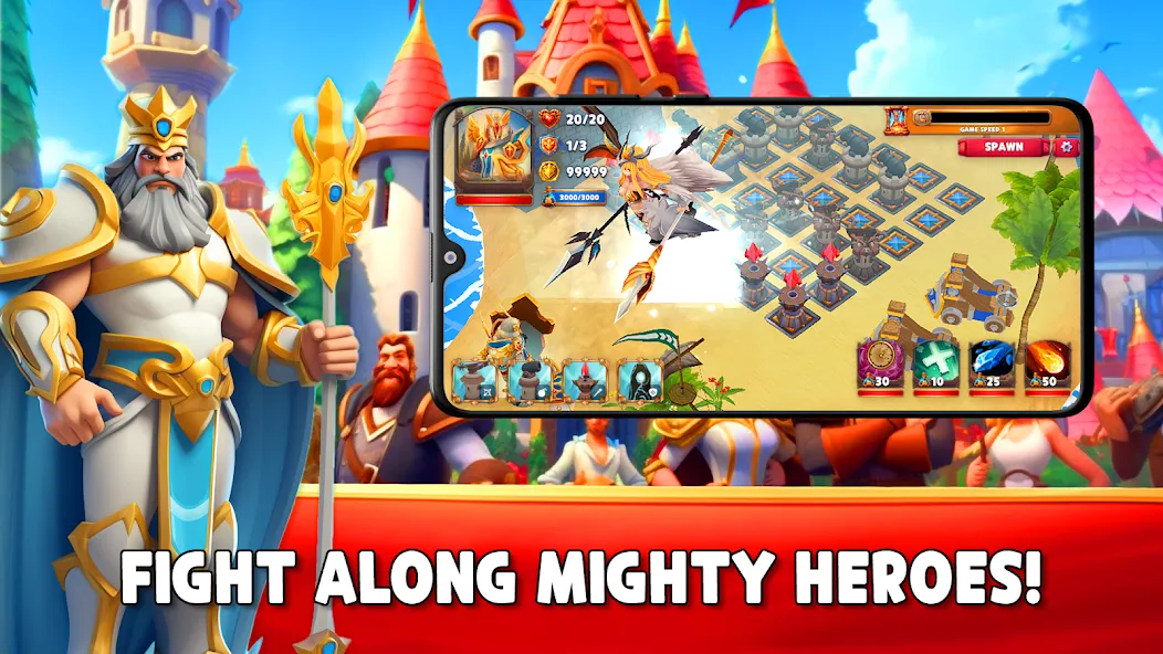 Взломанная Gaiarus: TD Battles & Heroes  [МОД Бесконечные монеты] — полная версия apk на Андроид screen 3