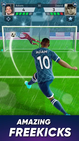 Взломанная SOCCER Kicks — Stars Strike 24 (ФУТБОЛ Киксы)  [МОД Mega Pack] — полная версия apk на Андроид screen 2