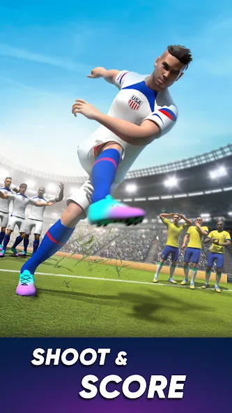 Взломанная SOCCER Kicks — Stars Strike 24 (ФУТБОЛ Киксы)  [МОД Mega Pack] — полная версия apk на Андроид screen 5