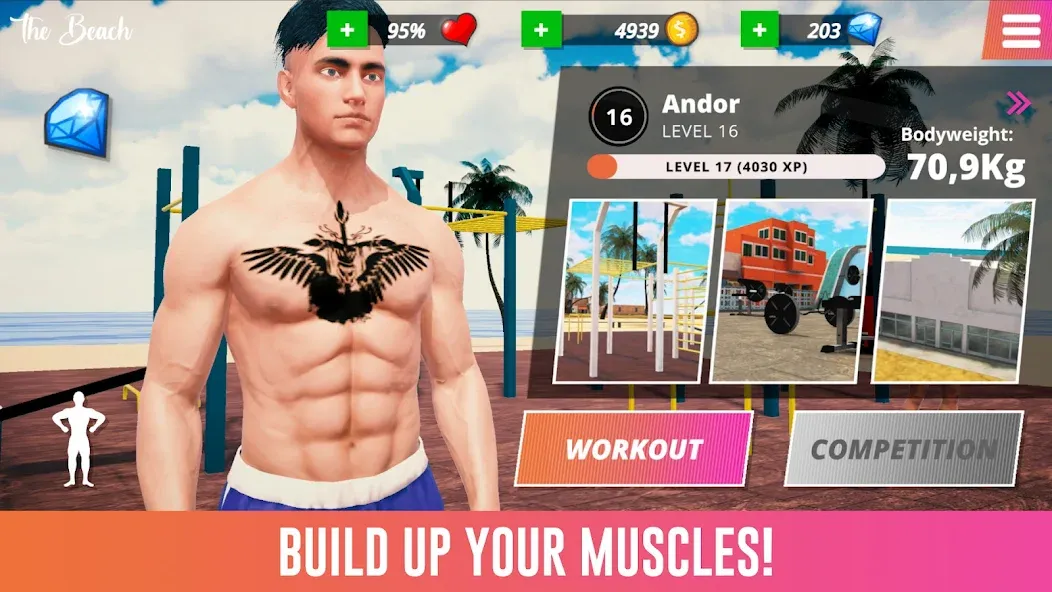 Скачать взломанную Iron Muscle IV — GYM simulator (Айрон Масл АйВи)  [МОД Много денег] — полная версия apk на Андроид screen 4