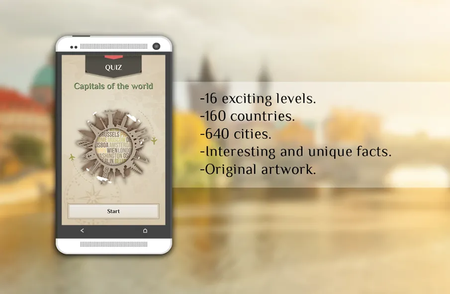 Взломанная Quiz-Capitals of the world  [МОД Mega Pack] — стабильная версия apk на Андроид screen 1