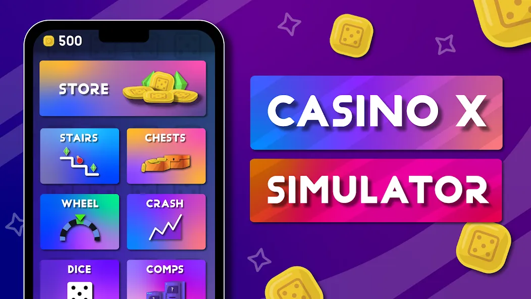 Взлом Casino X — Casino Simulator (Казино Икс)  [МОД Много денег] — полная версия apk на Андроид screen 1