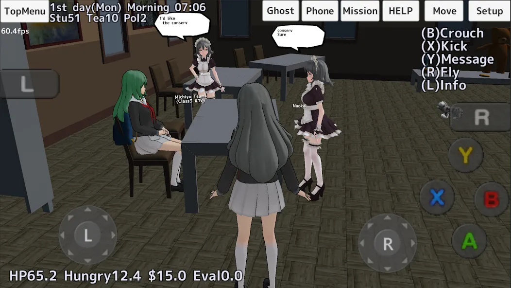 Скачать взломанную School Girls Simulator (Школьный девичник Симулятор)  [МОД Unlimited Money] — полная версия apk на Андроид screen 3