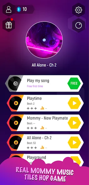 Скачать взломанную Mommy 3D Music Tiles Hop Game (Мамочка 3D Музыкальная Игра По Прогулкам Плитки)  [МОД Все открыто] — стабильная версия apk на Андроид screen 1