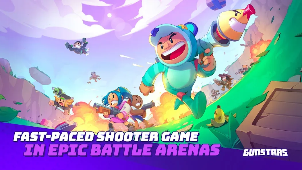 Взлом Gunstars — Battle Arena (Ганстарс)  [МОД Меню] — полная версия apk на Андроид screen 1