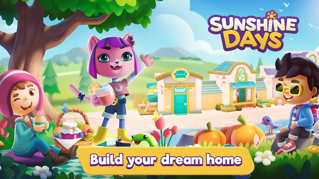 Взлом Sunshine Days — Build A Home (Саншайн Дэйз)  [МОД Все открыто] — последняя версия apk на Андроид screen 1