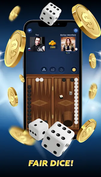 Скачать взломанную PPNards: Backgammon board game (ППНардс)  [МОД Menu] — последняя версия apk на Андроид screen 2