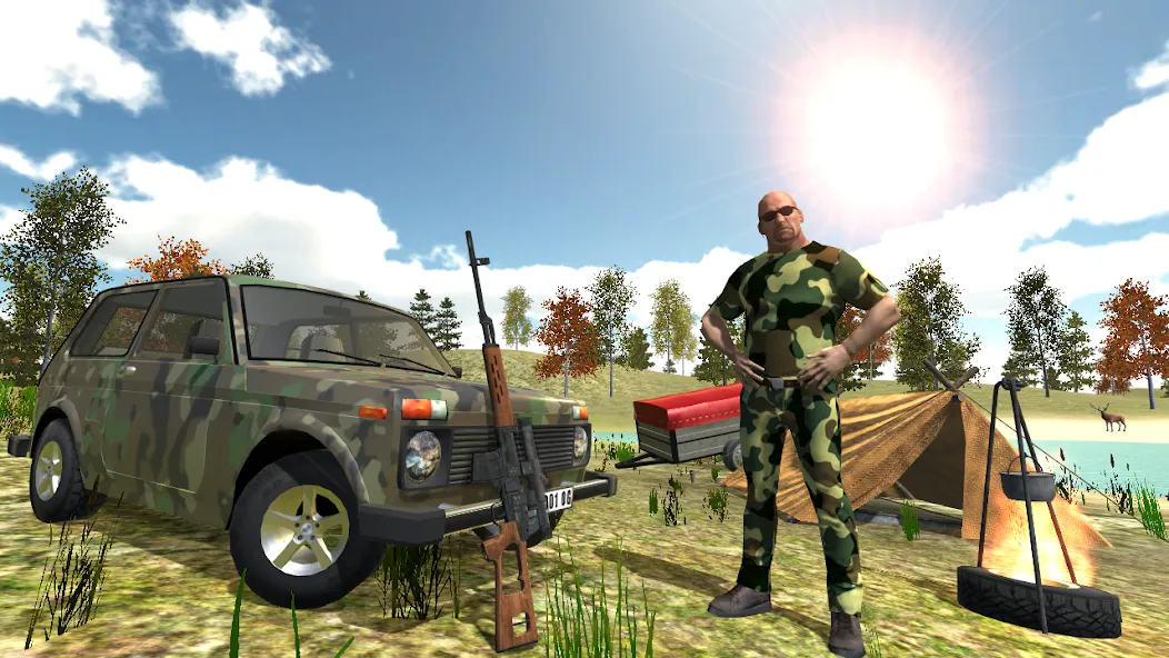 Скачать взлом Hunting Simulator 4×4  [МОД Все открыто] — последняя версия apk на Андроид screen 1