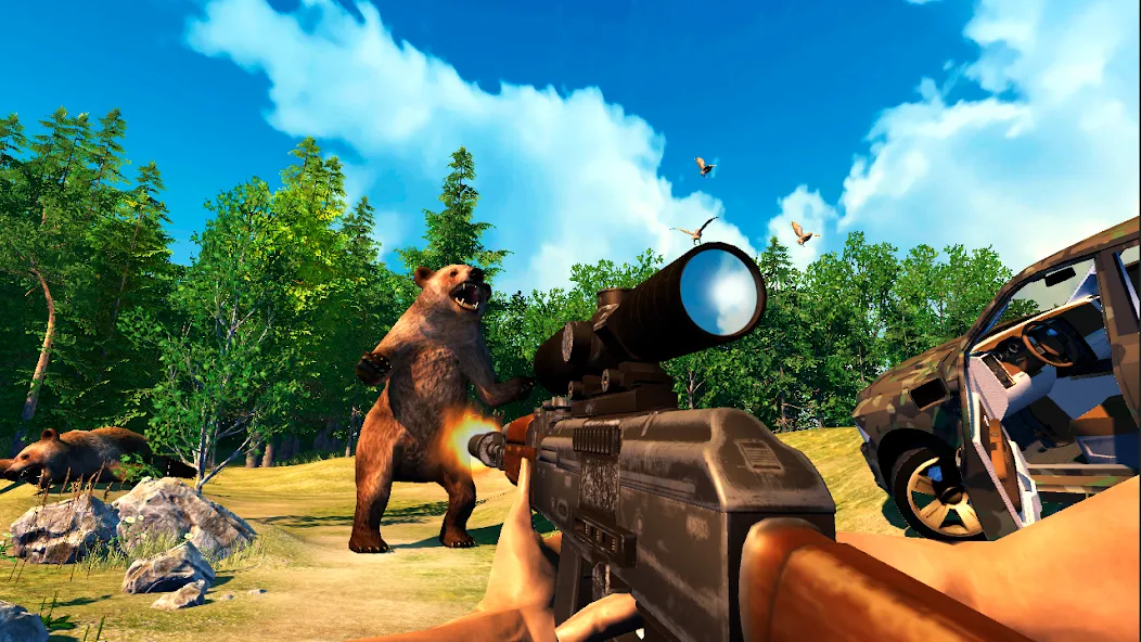 Скачать взлом Hunting Simulator 4×4  [МОД Все открыто] — последняя версия apk на Андроид screen 2