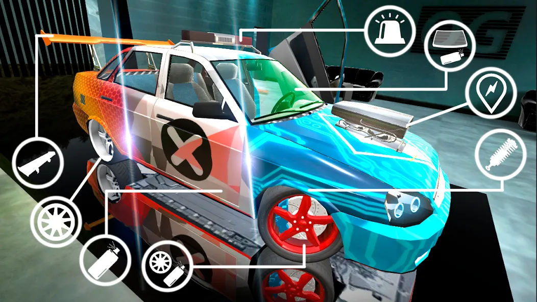 Взлом Russian Cars: Priorik 2  [МОД Mega Pack] — последняя версия apk на Андроид screen 2