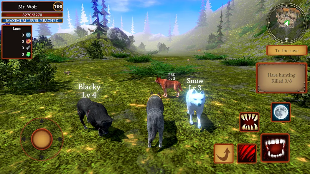 Скачать взлом Wolf Simulator — Animal Games  [МОД Unlocked] — последняя версия apk на Андроид screen 5