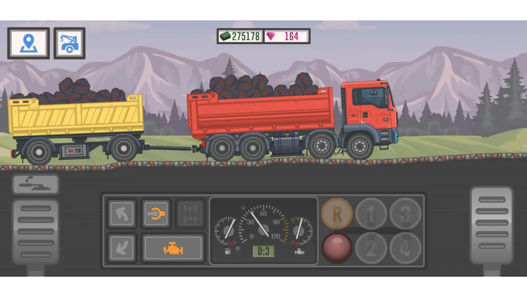 Взлом Trucker and Trucks  [МОД Unlocked] — полная версия apk на Андроид screen 1