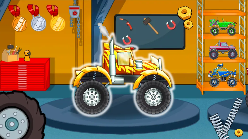 Скачать взломанную Kids Monster Truck Racing Game  [МОД Меню] — последняя версия apk на Андроид screen 5