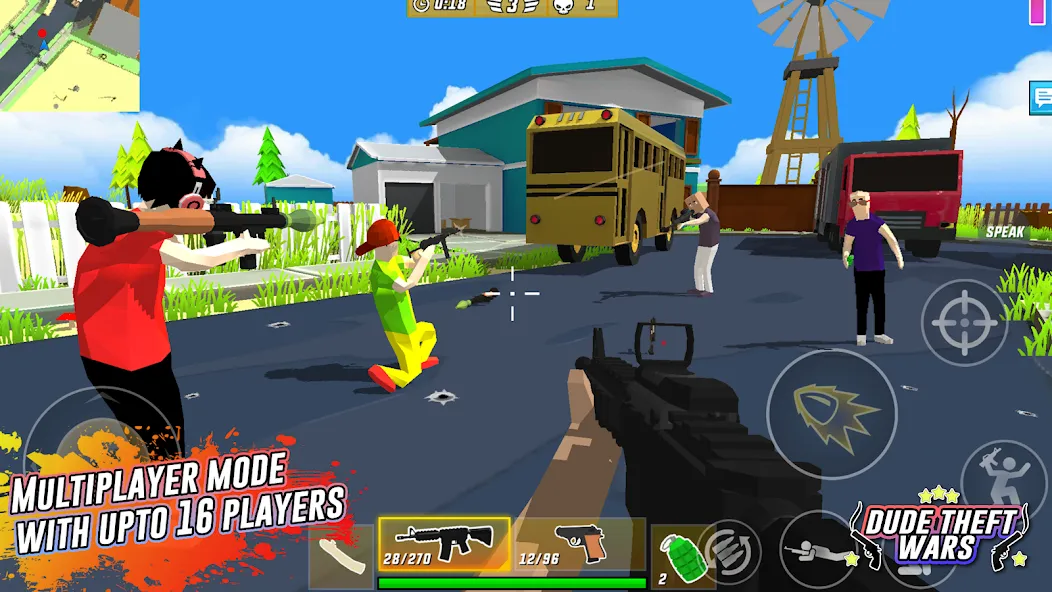 Взлом Dude Theft Wars Shooting Games (Дуд Тефт Варс)  [МОД Mega Pack] — полная версия apk на Андроид screen 2