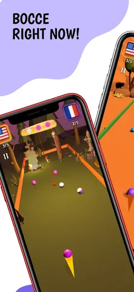 Взломанная Bocce Ball 3D: Nations League (Бочче Болл 3Д)  [МОД Menu] — последняя версия apk на Андроид screen 1