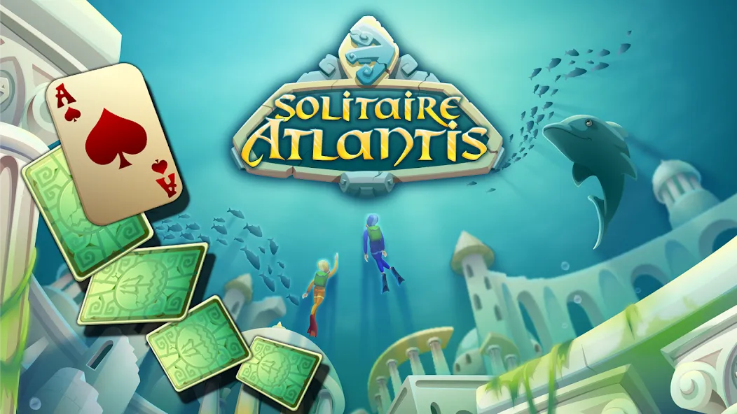 Взломанная Solitaire Atlantis (олитэр Атлантис)  [МОД Все открыто] — стабильная версия apk на Андроид screen 1