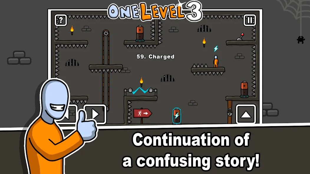 Взлом One Level 3 Stickman Jailbreak (Один Уровень 3)  [МОД Много денег] — полная версия apk на Андроид screen 1