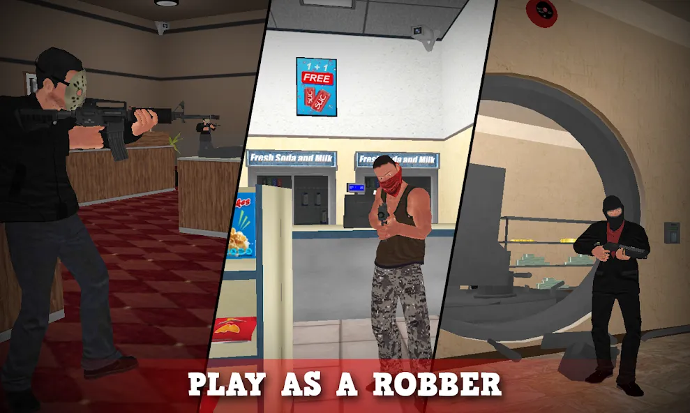 Взломанная Justice Rivals 3 Cops&Robbers  [МОД Много монет] — последняя версия apk на Андроид screen 2