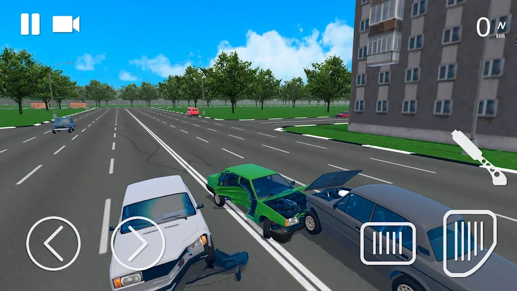 Взлом Russian Car Crash Simulator (Рашн Кар Краш Симулятор)  [МОД Бесконечные монеты] — стабильная версия apk на Андроид screen 1