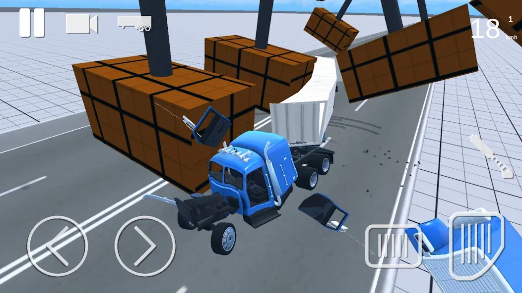 Взлом Truck Crash Simulator Accident (Симулятор ДТП с грузовиком)  [МОД Все открыто] — стабильная версия apk на Андроид screen 3