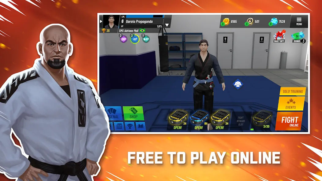 Скачать взлом BeJJ: Jiu-Jitsu Game | Beta (Бедж)  [МОД Menu] — стабильная версия apk на Андроид screen 2