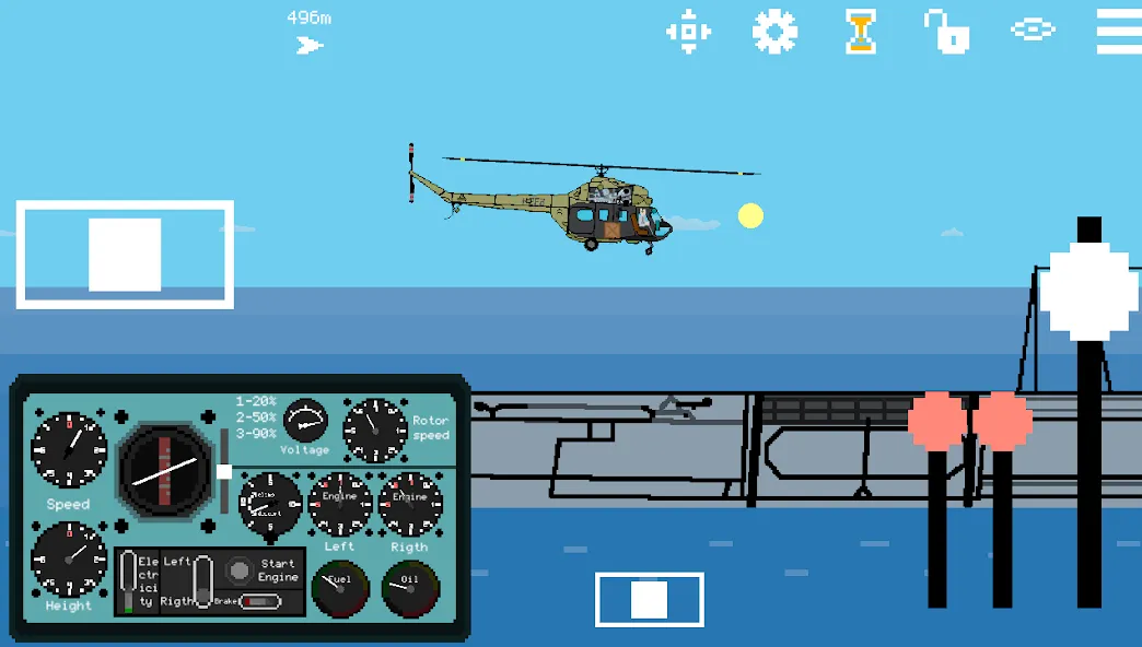 Скачать взломанную Pixel Helicopter Simulator (Пиксельный симулятор вертолета)  [МОД Unlimited Money] — стабильная версия apk на Андроид screen 1