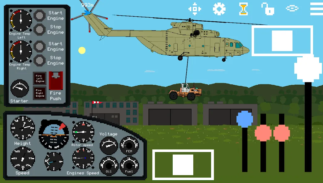 Скачать взломанную Pixel Helicopter Simulator (Пиксельный симулятор вертолета)  [МОД Unlimited Money] — стабильная версия apk на Андроид screen 4