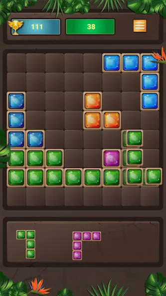 Скачать взломанную Block Puzzle (Блокголоволомка)  [МОД Mega Pack] — стабильная версия apk на Андроид screen 1