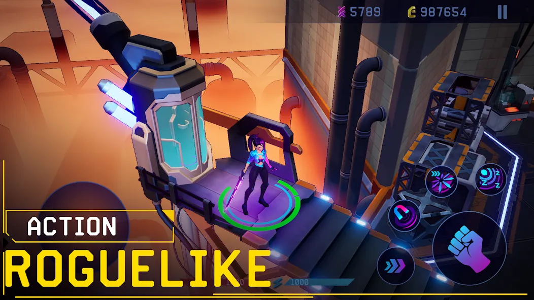 Взломанная Rush Angel — Cyberpunk RPG (Раш Энджел)  [МОД Unlimited Money] — полная версия apk на Андроид screen 1