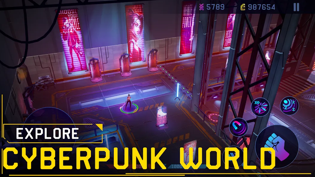 Взломанная Rush Angel — Cyberpunk RPG (Раш Энджел)  [МОД Unlimited Money] — полная версия apk на Андроид screen 3