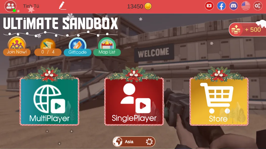 Скачать взлом Ultimate Sandbox: Mod Online (Ультимейт Сэндбокс)  [МОД Много денег] — стабильная версия apk на Андроид screen 1