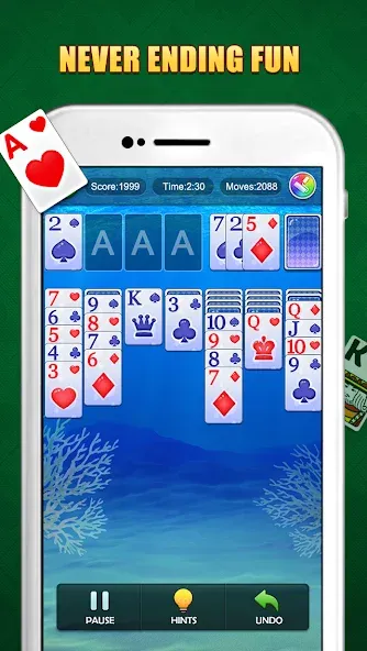 Взломанная Solitaire Puzzle : Card Jigsaw (Солитер головоломка)  [МОД Много денег] — полная версия apk на Андроид screen 2