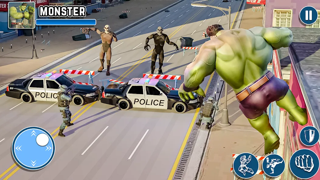 Взломанная Black Monster Hero City Battle  [МОД Unlocked] — последняя версия apk на Андроид screen 1