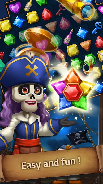 Взломанная Jewels Ghost Ship: jewel games (Джуэлз Гост Шип)  [МОД Unlimited Money] — стабильная версия apk на Андроид screen 3