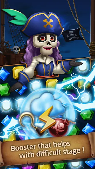 Взломанная Jewels Ghost Ship: jewel games (Джуэлз Гост Шип)  [МОД Unlimited Money] — стабильная версия apk на Андроид screen 4