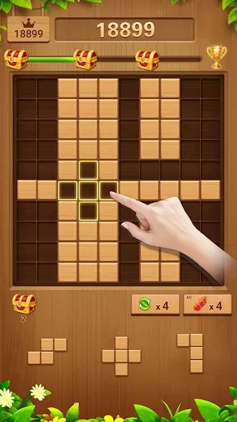 Скачать взлом Wood Block Puzzle Addictive  [МОД Много монет] — стабильная версия apk на Андроид screen 5