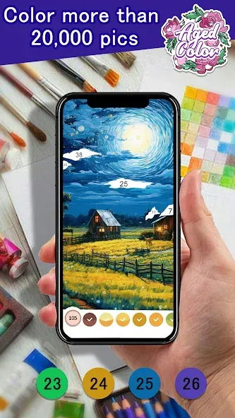 Скачать взломанную Aged Color (Эйджед Колор)  [МОД Много монет] — полная версия apk на Андроид screen 1
