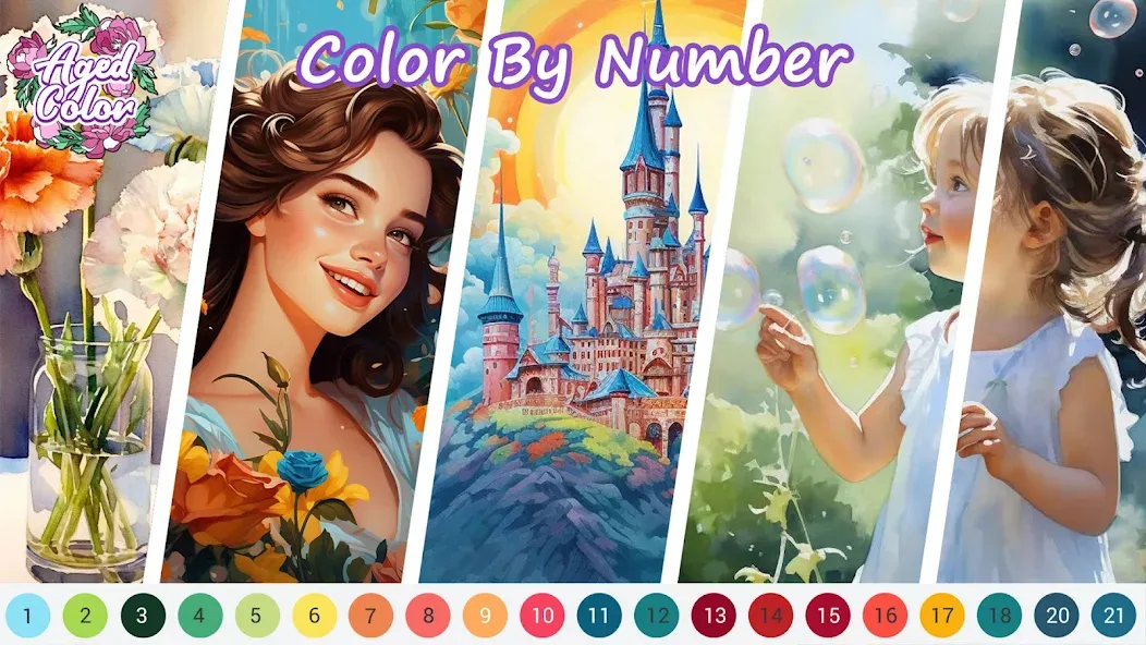 Скачать взломанную Aged Color (Эйджед Колор)  [МОД Много монет] — полная версия apk на Андроид screen 2