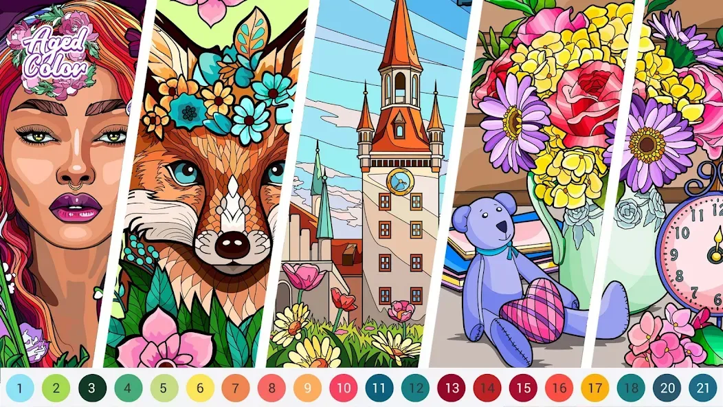 Скачать взломанную Aged Color (Эйджед Колор)  [МОД Много монет] — полная версия apk на Андроид screen 4