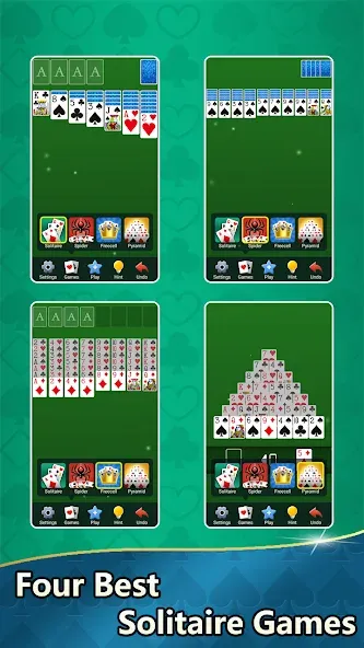 Взломанная Aged Solitaire Collection  [МОД Unlimited Money] — последняя версия apk на Андроид screen 1