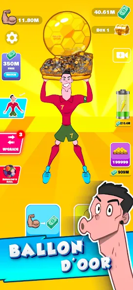 Взлом Lifting Ronaldo (Тренировка Роналду)  [МОД Mega Pack] — полная версия apk на Андроид screen 1