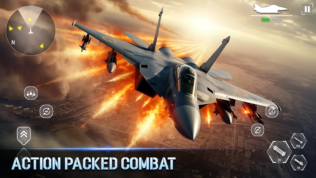 Скачать взлом Aircraft Strike: Jet Fighter  [МОД Меню] — стабильная версия apk на Андроид screen 1