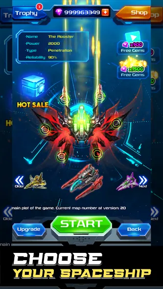 Взлом Galaxy Attack: Space Shooter (Гэлэкси Аттак)  [МОД Все открыто] — стабильная версия apk на Андроид screen 2