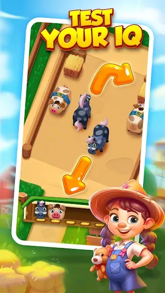 Взломанная Farm Fun — Animal Parking Game (Фарм Фан)  [МОД Много монет] — последняя версия apk на Андроид screen 5