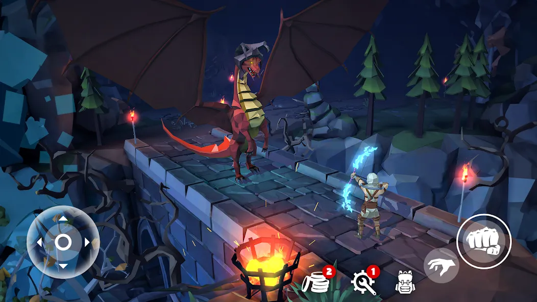 Скачать взломанную Polygon Fantasy: Action RPG (Полигон Фэнтези)  [МОД Unlocked] — последняя версия apk на Андроид screen 4